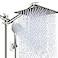 PinWin Shower Head ComboBrushed Nickel10 High Pressure Rain Shower Head with 11 Adjustable Extension Arm and 5 Settings HandheldPowerful Shower Spray Against Low Pressure Water
