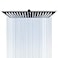 Derpras 16 Inch Square Rain Shower Head 304 Stainless Steel Ultra Thin High Pressure Bathroom Rainfall Showerhead Matte Black 324 Jets
