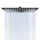 Derpras 16 Inch Square Rain Shower Head 304 Stainless Steel Ultra Thin High Pressure Bathroom Rainfall Showerhead Matte Black 324 Jets