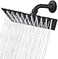 NearMoon Rain Shower Head High Flow Stainless Steel Square Rainfall Shower High Pressure Design Awesome Shower Experience Even At Low Water Flow 8 Inch Matte Black