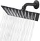 NearMoon Rain Shower Head High Flow Stainless Steel Square Rainfall Shower High Pressure Design Awesome Shower Experience Even At Low Water Flow 8 Inch Matte Black