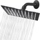 NearMoon Rain Shower Head High Flow Stainless Steel Square Rainfall Shower High Pressure Design Awesome Shower Experience Even At Low Water Flow 8 Inch Matte Black