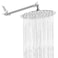 NearMoon Rain Shower Head with 11 Adjustable Arm High Pressure Stainless Steel Rainfall Shower UltraThin Design Pressure Boosting 8 Inch Chrome