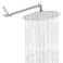 NearMoon Rain Shower Head with 11 Adjustable Arm High Pressure Stainless Steel Rainfall Shower UltraThin Design Pressure Boosting 8 Inch Chrome