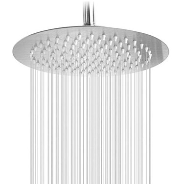 NearMoon Rain Shower Head UltraThin DesignPressure Boosting Awesome Some Experience High Flow Stainless Steel Rainfall Head 10 Inch Brushed Nickel