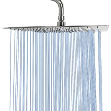 NearMoon Rain Shower Head High Flow Stainless Steel Square Rainfall Shower Waterfall Bath Shower Body Covering Ceiling or Wall Mount 16 Inch Brushed Nickel