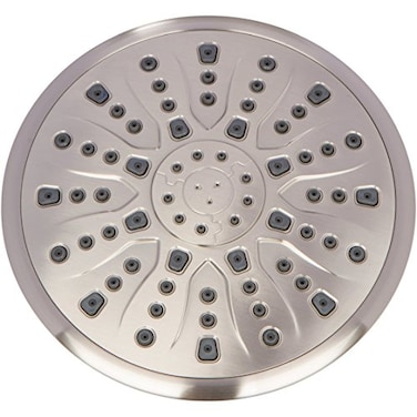 Aqua Elegante Rain Shower Head 9 Inch Large High Flow Overhead Rainfall Showerhead With SelfClean Nozzles Easy Install Adjustable Brass Ball Joint 25 GPM Brushed Nickel