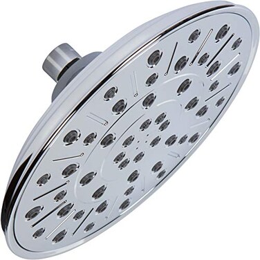 Aqua Elegante Rainfall Shower Head 8 Inch Large Overhead Rain Showerhead With SelfClean Nozzles High Flow Easy Install Adjustable Brass Ball Joint 25 GPM Polished Chrome