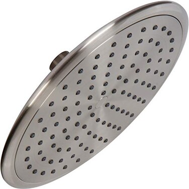 Aqua Elegante Waterfall Showerhead 9 Inch Large Overhead Rain Shower Head With SelfClean Nozzles High Flow Best With Extension Arm 18 GPM Brushed Nickel