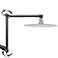 NearMoon Adjustable Shower Arm Extension Arm Universal Connection Rise or Lower Shower Head Adjust HeightAngle to Upgrade Shower Experience AntiLeak 16 Inch Matte Black