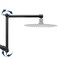 NearMoon Adjustable Shower Arm Extension Arm Universal Connection Rise or Lower Shower Head Adjust HeightAngle to Upgrade Shower Experience AntiLeak 16 Inch Matte Black