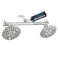 Proox Double Shower Head with Builtin Valve High Pressure 6 Setting Dual Shower Head Design for Couple on Walkin Bathroom or Single on Bathtub Bathroom Chrome