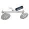 Proox Double Shower Head with Builtin Valve High Pressure 6 Setting Dual Shower Head Design for Couple on Walkin Bathroom or Single on Bathtub Bathroom Chrome