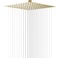 GGStudy High Pressure Square Brushed Gold Shower Head 16 Inches Large Stainless Steel Shower HeadsUltra Thin Rainfall Bath Shower 12 Connection Shower Head Rain