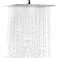 Hiendure Shower Head 16 Inch High Pressure Flow Rainfall Shower Square Ultra Thin Waterfall Bath Showerhead with Silicone Nozzle and Adjustable Metal Swivel Ball Joint Stainless Steel Polished Finish
