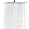 Hiendure Shower Head 16 Inch High Pressure Flow Rainfall Shower Square Ultra Thin Waterfall Bath Showerhead with Silicone Nozzle and Adjustable Metal Swivel Ball Joint Stainless Steel Polished Finish