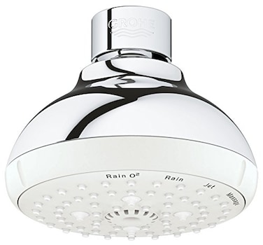 Grohe 26044001 Tempesta Classic 100 175 GPM 4Spray Shower Head Starlight Chrome