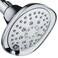 AquaDance Chrome Hot Oval Square Style 6setting HighPressure Luxury Shower Head Angle Adjustable Solid Brass Connection Nut Finish Premium Quality Exclusive Showerhead from Top American