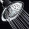 AquaDance Chrome Hot Oval Square Style 6setting HighPressure Luxury Shower Head Angle Adjustable Solid Brass Connection Nut Finish Premium Quality Exclusive Showerhead from Top American