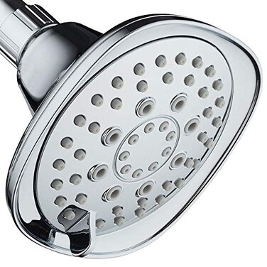 AquaDance Chrome Hot Oval Square Style 6setting HighPressure Luxury Shower Head Angle Adjustable Solid Brass Connection Nut Finish Premium Quality Exclusive Showerhead from Top American