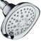 AquaDance Chrome Hot Oval Square Style 6setting HighPressure Luxury Shower Head Angle Adjustable Solid Brass Connection Nut Finish Premium Quality Exclusive Showerhead from Top American