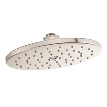 Moen S112NL Waterhill 10Inch Single Function Rainshower Showerhead with Immersion Rainshower Technology Polished Nickel