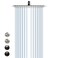 SR SUN RISE Luxury 10 Inch Large Square Stainless Steel Shower Head High Pressure Rainfall Showerhead Ultra Thin Water Saving Polished Chrome