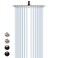 SR SUN RISE Luxury 10 Inch Large Square Stainless Steel Shower Head High Pressure Rainfall Showerhead Ultra Thin Water Saving Polished Chrome