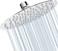 GGStudy Round 6 Inch Stainless Steel Shower Head High Pressure Rainall Shower Head Chrome Ultra Thin DesignBest Pressure Boosting with Silicone Nozzle Easy to Install