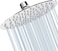 GGStudy Round 6 Inch Stainless Steel Shower Head High Pressure Rainall Shower Head Chrome Ultra Thin DesignBest Pressure Boosting with Silicone Nozzle Easy to Install