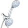 AquaDance for California Premium High Pressure Antimicrobial 30setting 3 Way Dual Handheld Shower Head Combo Stainless Steel Hose Water Diverter Chrome Finish