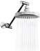 SparkPod Round Rain Shower Head with Extension Arm Height Adjustable Shower Head with High Pressure Performance Easy 1Minute Installation 6 Round Luxury Polished Chrome