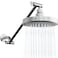 SparkPod Round Rain Shower Head with Extension Arm Height Adjustable Shower Head with High Pressure Performance Easy 1Minute Installation 6 Round Luxury Polished Chrome