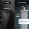 SparkPod Round Rain Shower Head with Extension Arm Height Adjustable Shower Head with High Pressure Performance Easy 1Minute Installation 6 Round Elegant Brushed Nickel