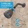 SparkPod 3Inch Extreme High Pressure Shower Heads Pressure Boosting with Rain Massage Pulsating Mode Powerful WaterSaving Showerhead 25 GPM Fixed Shower Head Charcoal Grey