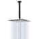 NearMoon Rain Shower Head With Shower Arm Ceiling Mount Square Shower Stainless Steel Ceiling Rainfall Showerhead Waterfall Full Body Coverage 8 Inch Matte Black