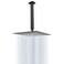 NearMoon Rain Shower Head With Shower Arm Ceiling Mount Square Shower Stainless Steel Ceiling Rainfall Showerhead Waterfall Full Body Coverage 8 Inch Matte Black