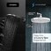 SparkPod Round Rain Shower Head with Extension Arm Height Adjustable Shower Head with High Pressure Performance Easy 1Minute Installation 8 Round Luxury Polished Chrome