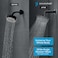 SparkPod Shower Head High Pressure Rain Premium Quality Luxury Design Easy Clean Adjustable Replacement for Your Bathroom Shower Heads Midnight Black Matte 6 Inch Square