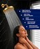 GURIN Shower Head Powerful High Pressure Rain Shower Head 6 Inch Luxury Rainfall Showerhead with Adjustable Angles 90 AntiClog Nozzles ToolFree 1Min Install Premium Gold Plated Finish