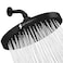 SparkPod Shower Head High Pressure Rain Premium Quality Luxury Design Easy Clean Adjustable Replacement for Your Bathroom Shower Heads Midnight Black Matte 8 Inch Round