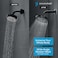 SparkPod Shower Head High Pressure Rain Premium Quality Luxury Design Easy Clean Adjustable Replacement for Your Bathroom Shower Heads Midnight Black Matte 8 Inch Round