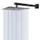 HarJue Shower Head with Extension Arm High Pressure Square with ShowerArm Stainless Steel RainfallWaterfall Full Body Coverage 10 Shower with 16 Arm Matte Black