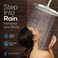 SparkPod 10 Inch Round Rain Shower Head Ceiling or Wall Mount Rainfall Shower Head Large Coverage Showerhead Brass Ball Joint with 360 Adjustment 1Min Install Elegant Brushed Nickel