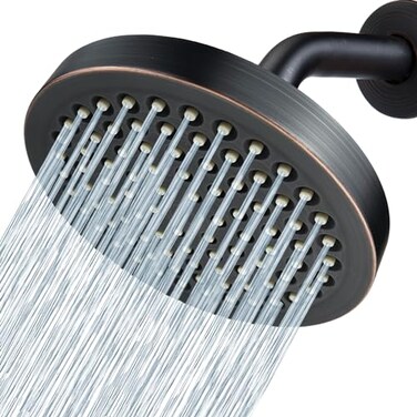 Voolan High Pressure Rain Shower Head 6 PressureBoosting Ideal for Replacement Fixed Bathroom Showerheads Easy to Install RenterFriendly OilRubbed Bronze