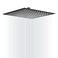 BWE Black 12 Inch Square Rain Shower Head 304 Stainless Steel Rainfall Showerhead with 12 Connection for Bathroom Ceiling or Wall Mount