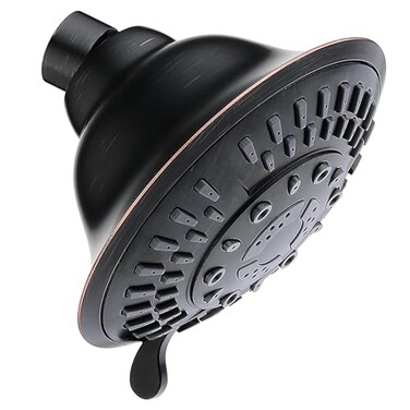 BRIGHT SHOWERS Shower Head High Pressure Rain Showerhead 5 Spray Setting Fixed Shower Head Angle Adjustable Bathroom Showerhead Oil Rubbed Bronze