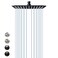 SR SUN RISE 10 Inch Rain Shower Head Matte Black 304 Stailess Steel High Pressure Rainfall Showerhead