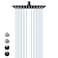 SR SUN RISE 10 Inch Rain Shower Head Matte Black 304 Stailess Steel High Pressure Rainfall Showerhead