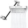 SparkPod Square Rain Shower Head with Extension Arm Height Adjustable Shower Head with High Pressure Performance Easy 1Minute Installation 6 Square Luxury Polished Chrome